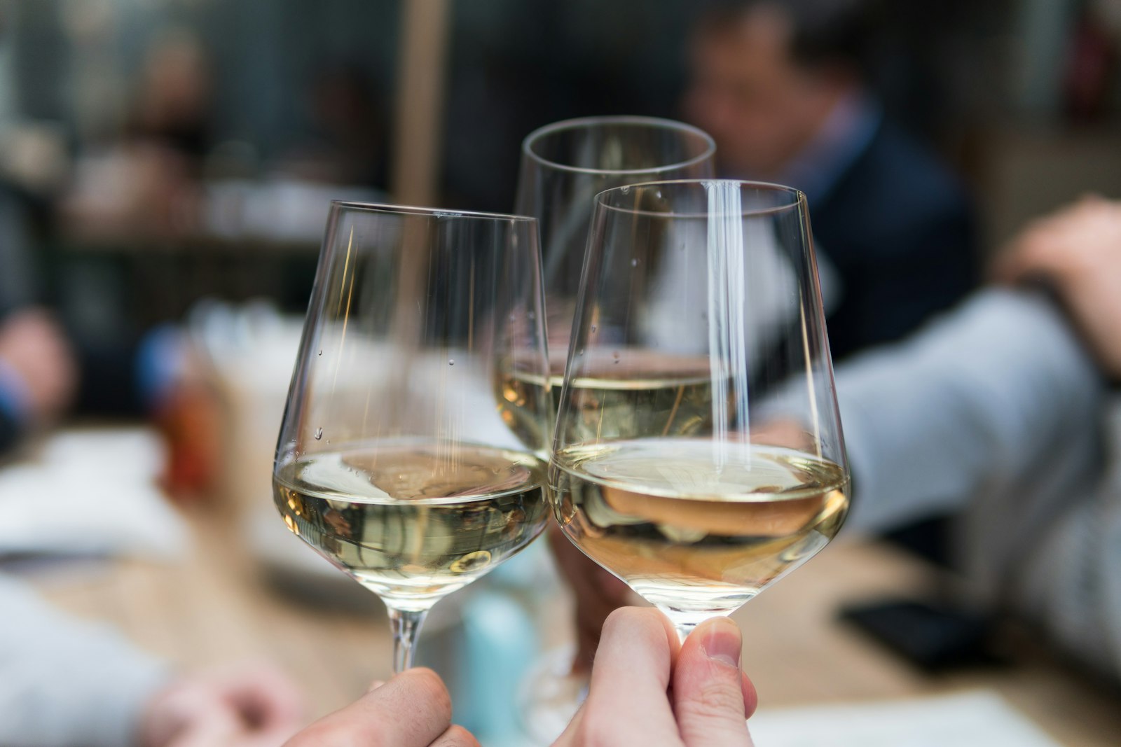 Two glasses of white wine